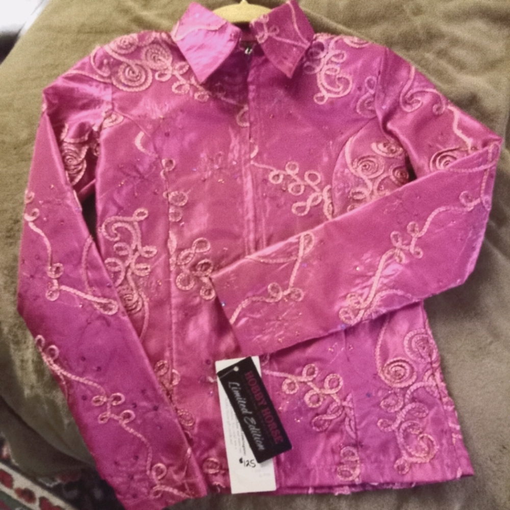 Hobby Horse Pink Girls Show Blouse